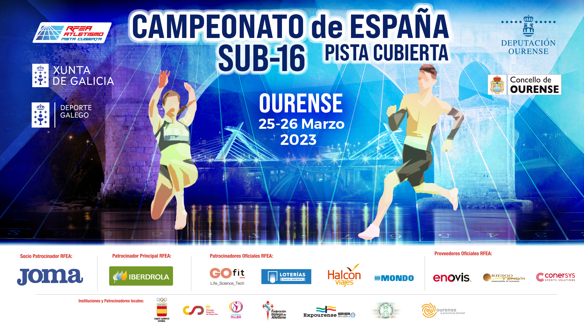 cartel oficial del Campeonato de España Sub-16 Pista Cubierta