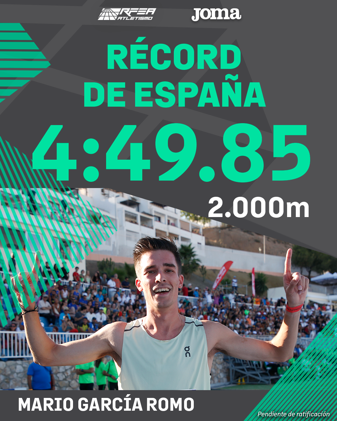 Mario Gª Romo, récord España 2000m