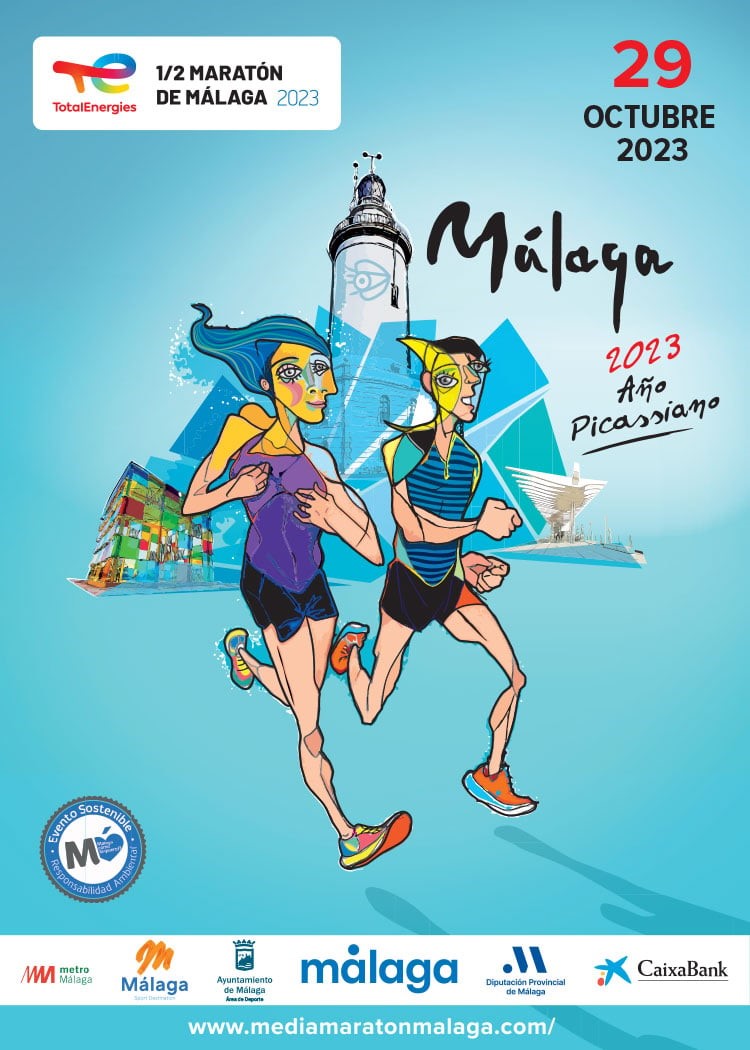 cartel Medio maratón de Málaga