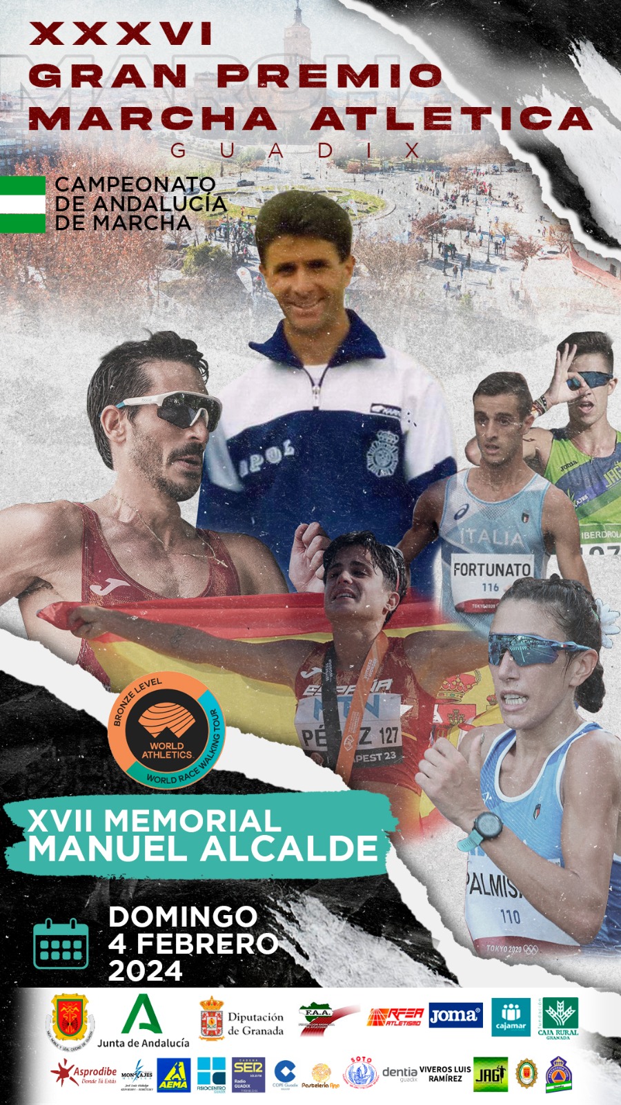 cartel - XXXVI Gran Premio de Marcha Ciudad de Guadix - XVI Memorial Manuel Alcalde