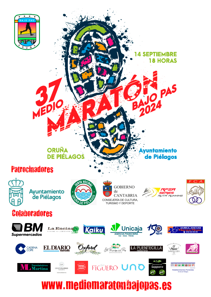cartel Medio maratón Bajo Pas 2024