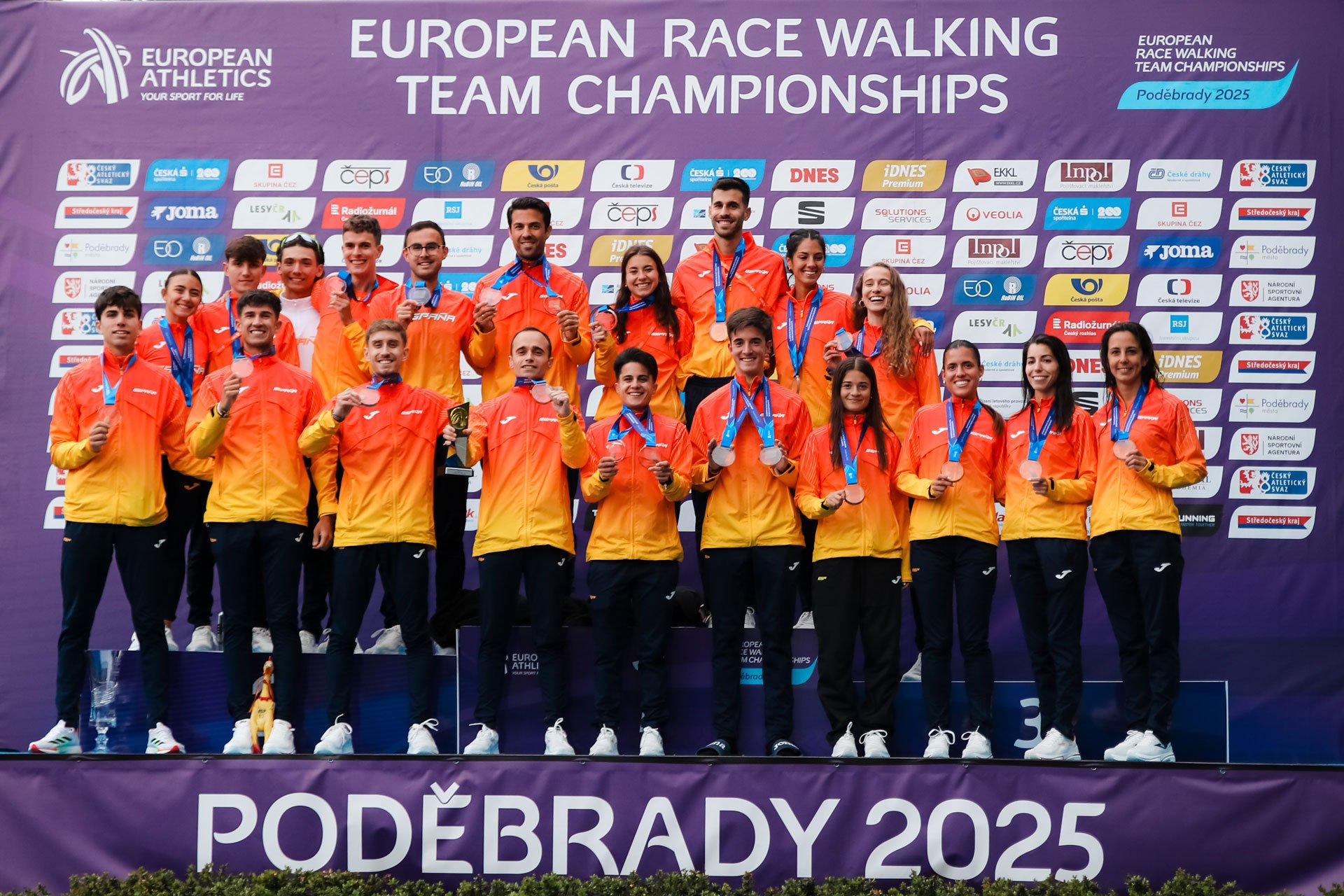 España Atletismo Podebrady seis medallas