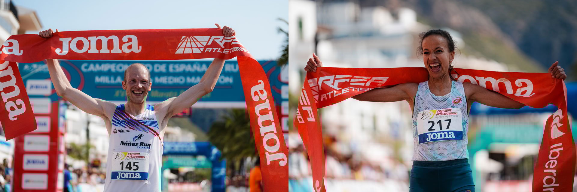 Jorge González y Fatima Ohuaddou campeones medio maratón 2025