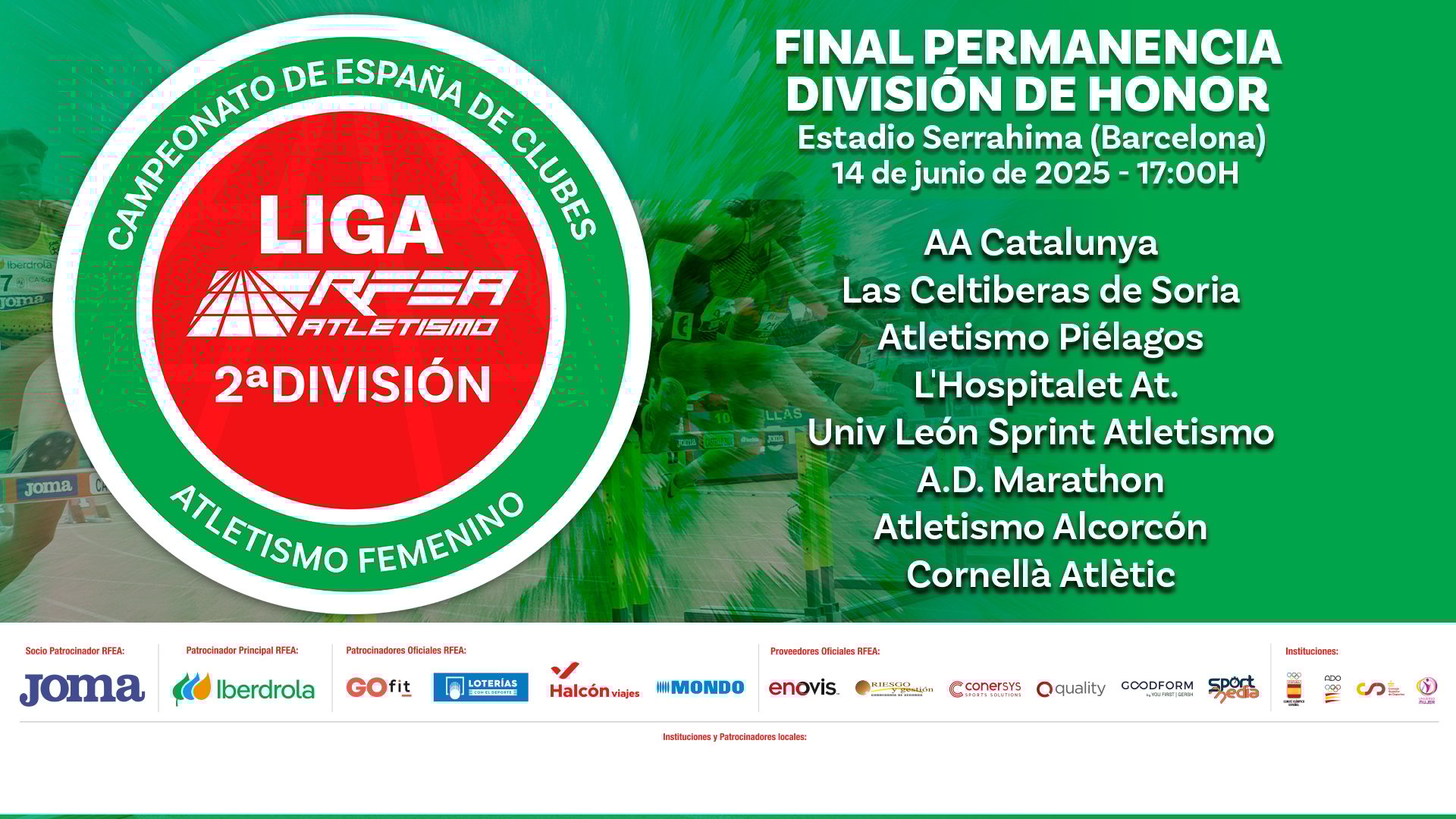 cartel Liga Iberdrola DH permanencia