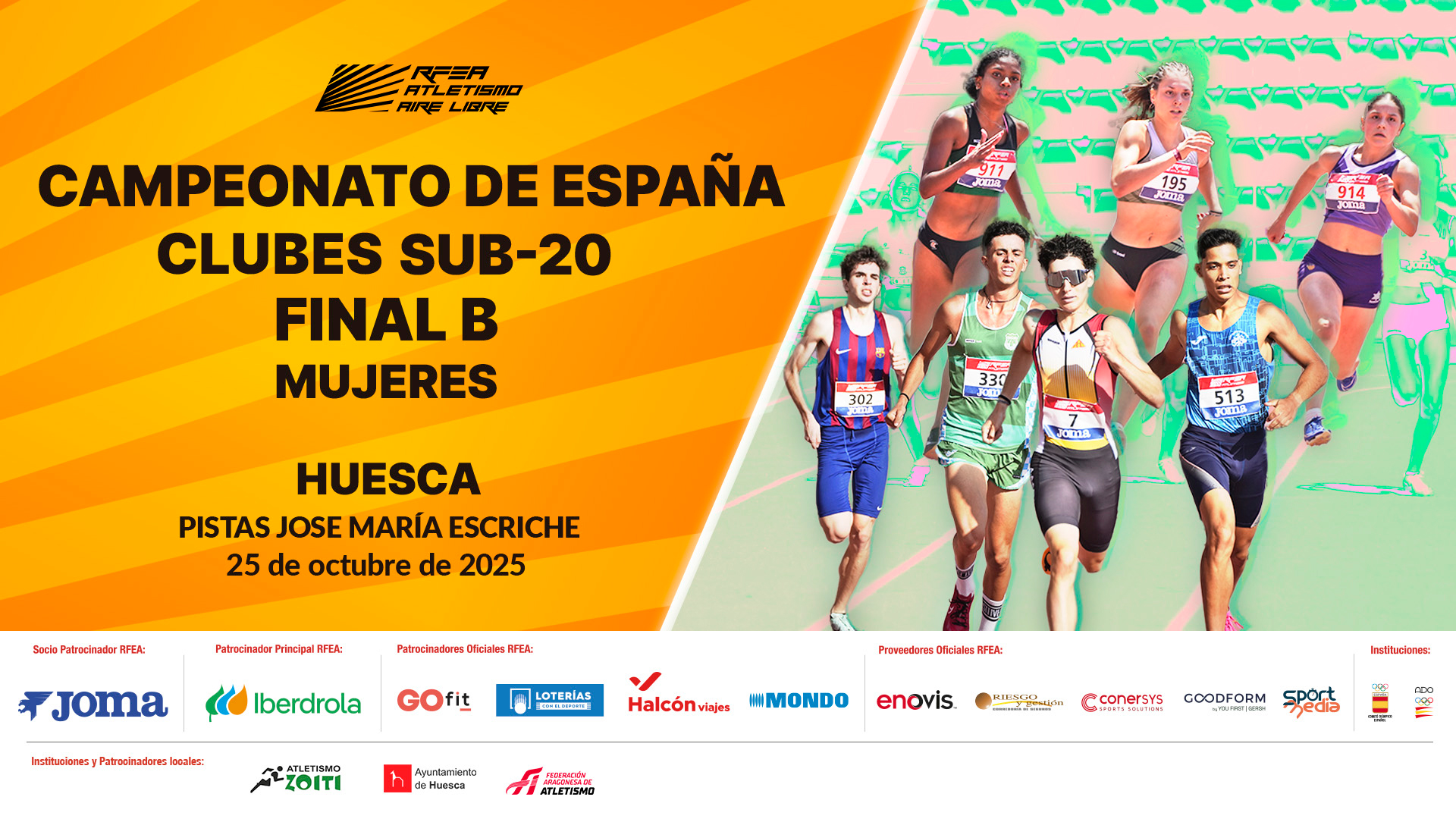 cartel clubes sub20 Final B Mujeres Huesca