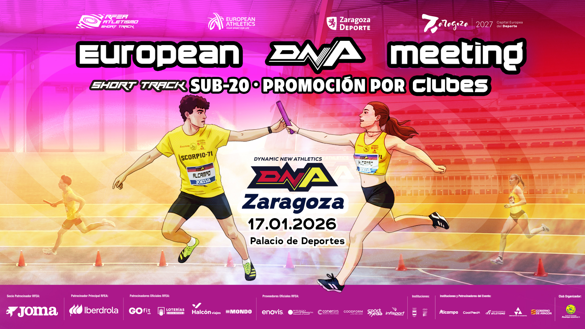cartel DNA Sub20 y Promoción Short Track Zaragoza 2026