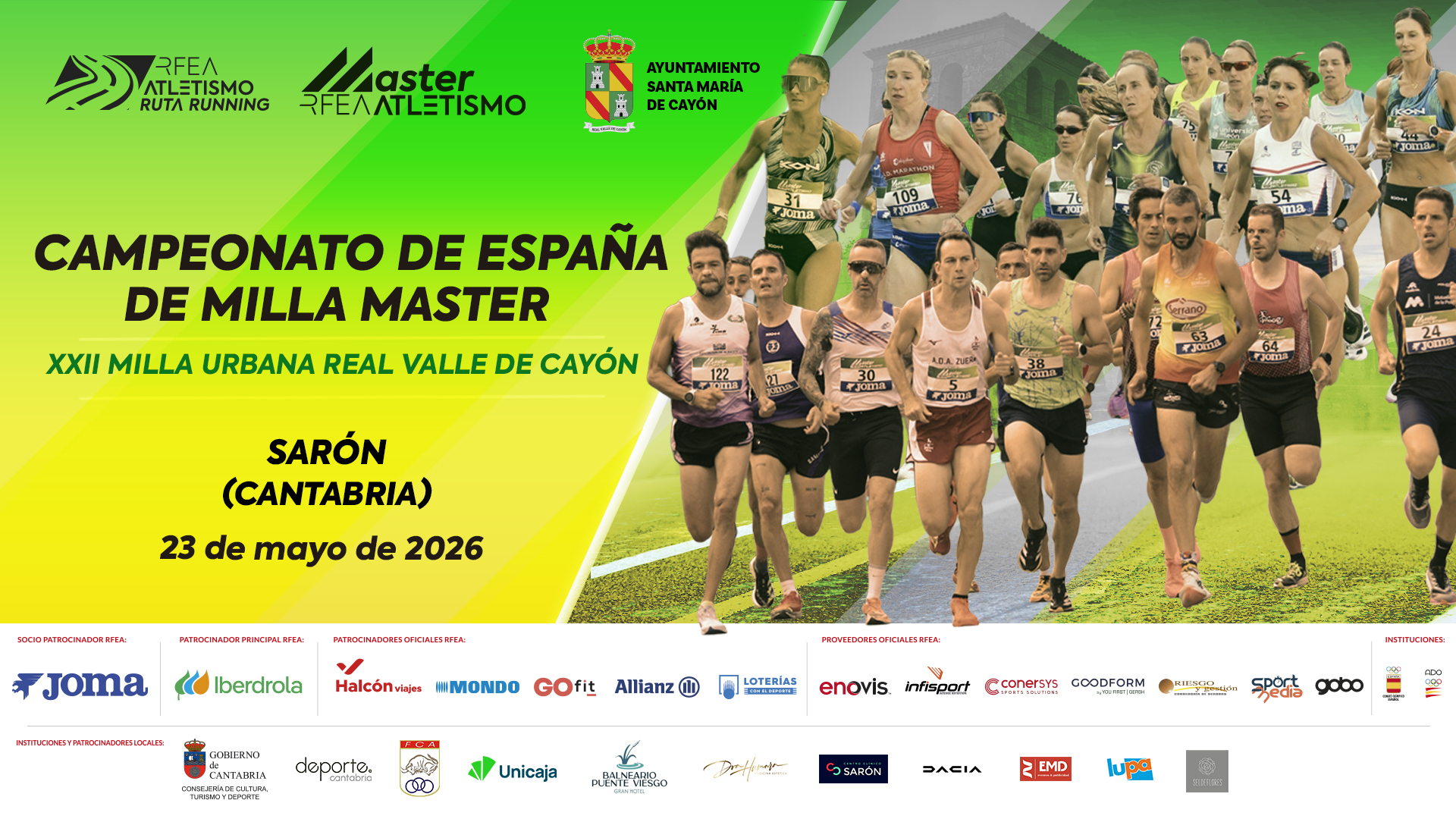 cartel Cto. ESP milla master Saron