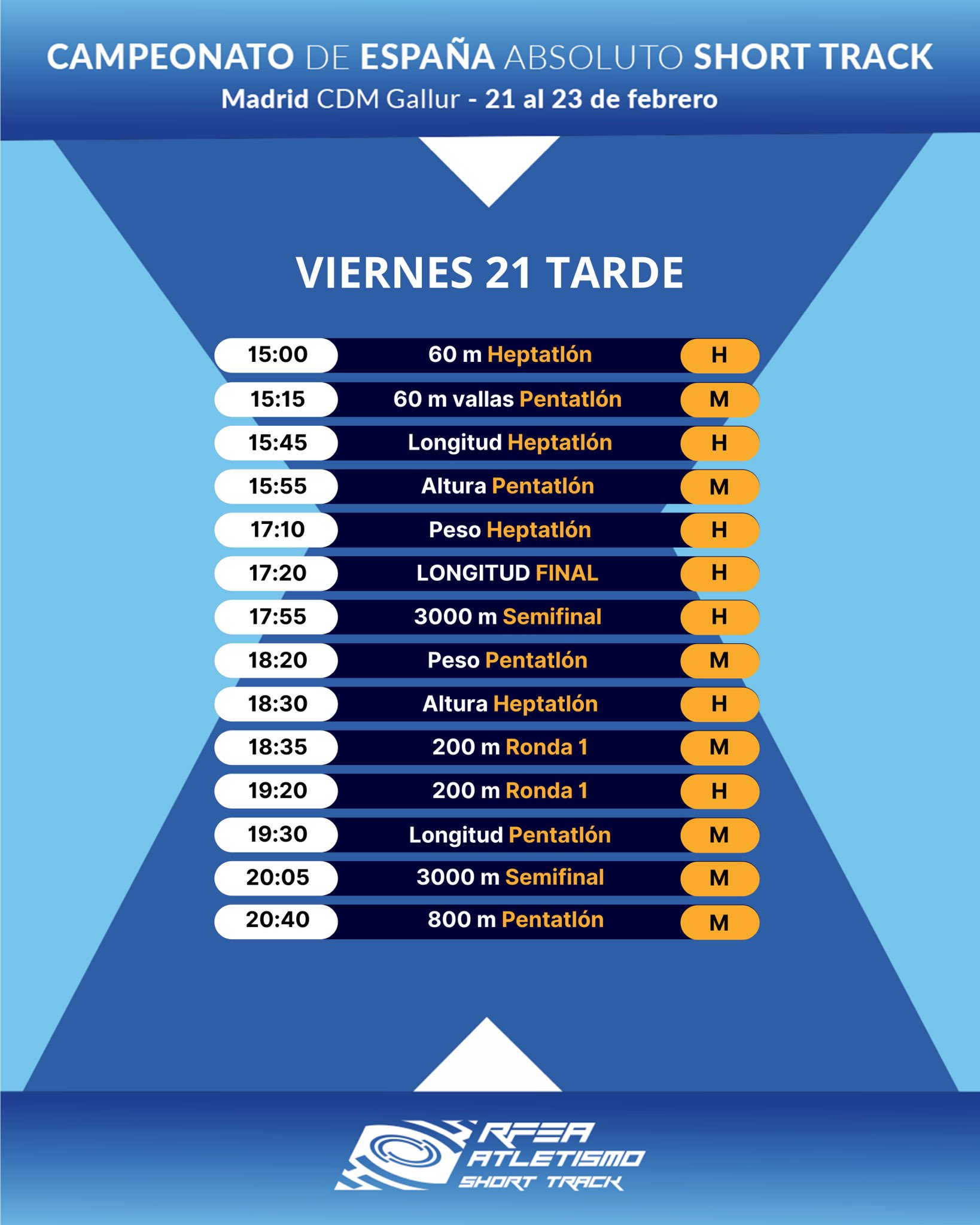 horario viernes