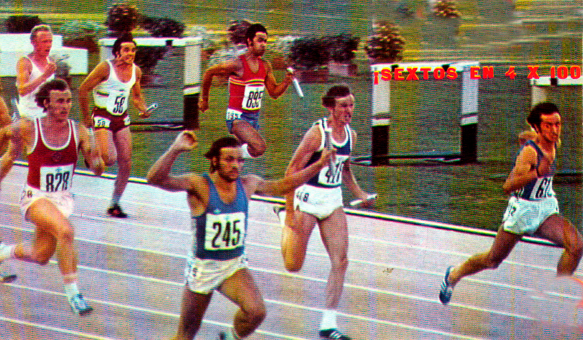 Roma 1974 - llegada del 4x100 m