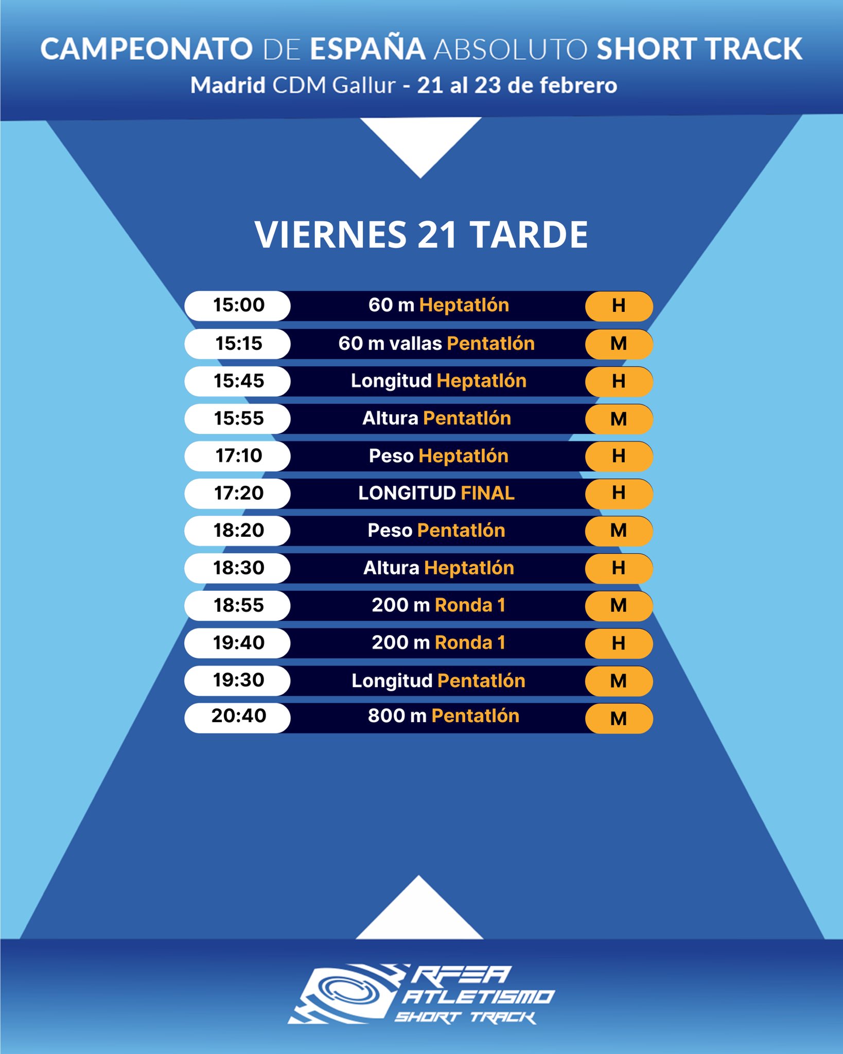 horario viernes 21