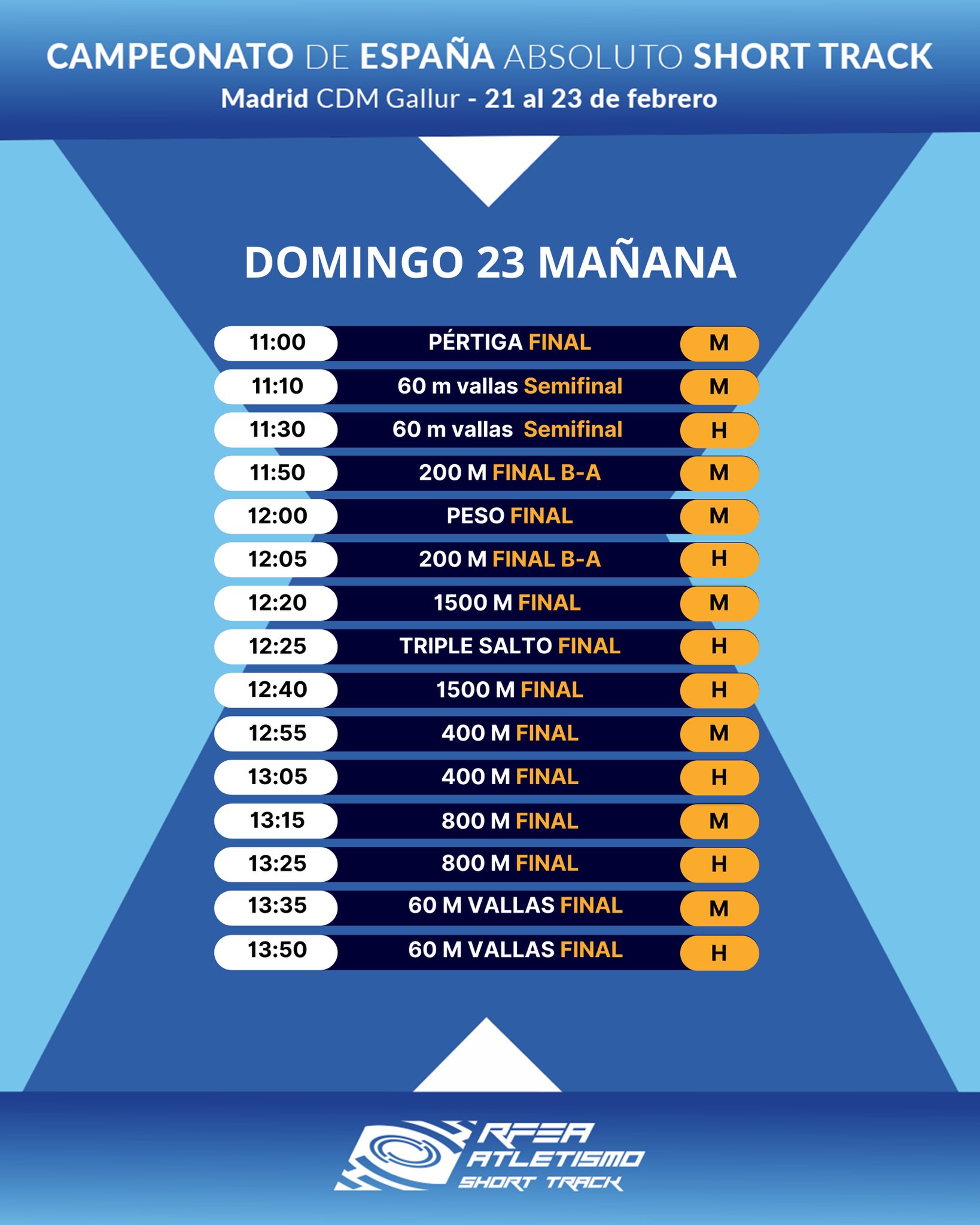 horario domingo 23