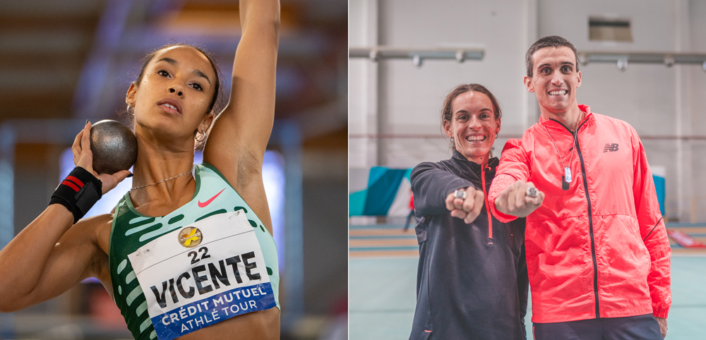 María Vicente y Esther Guerrero y Mariano García