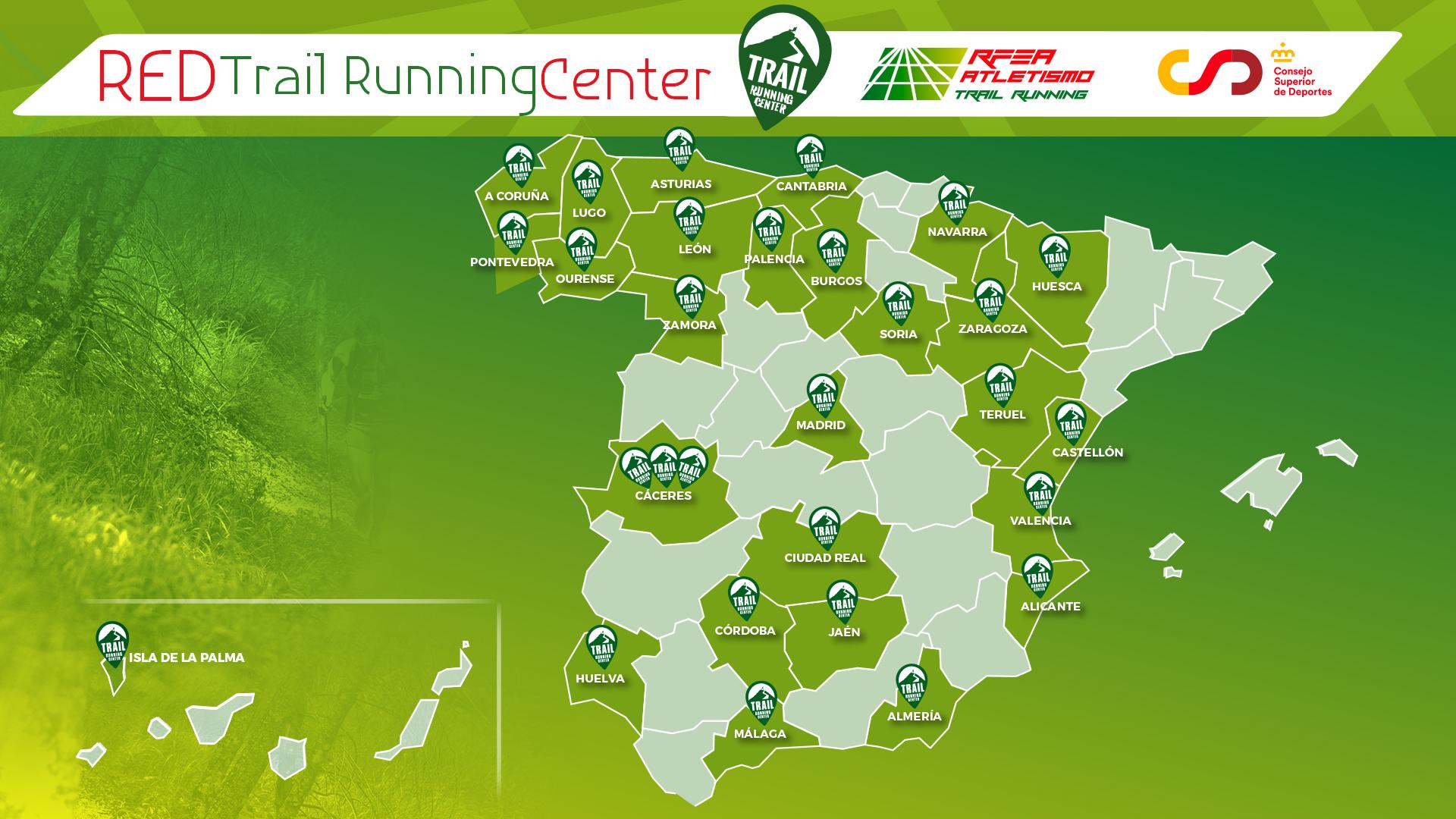 Mapa Trail Running Center España