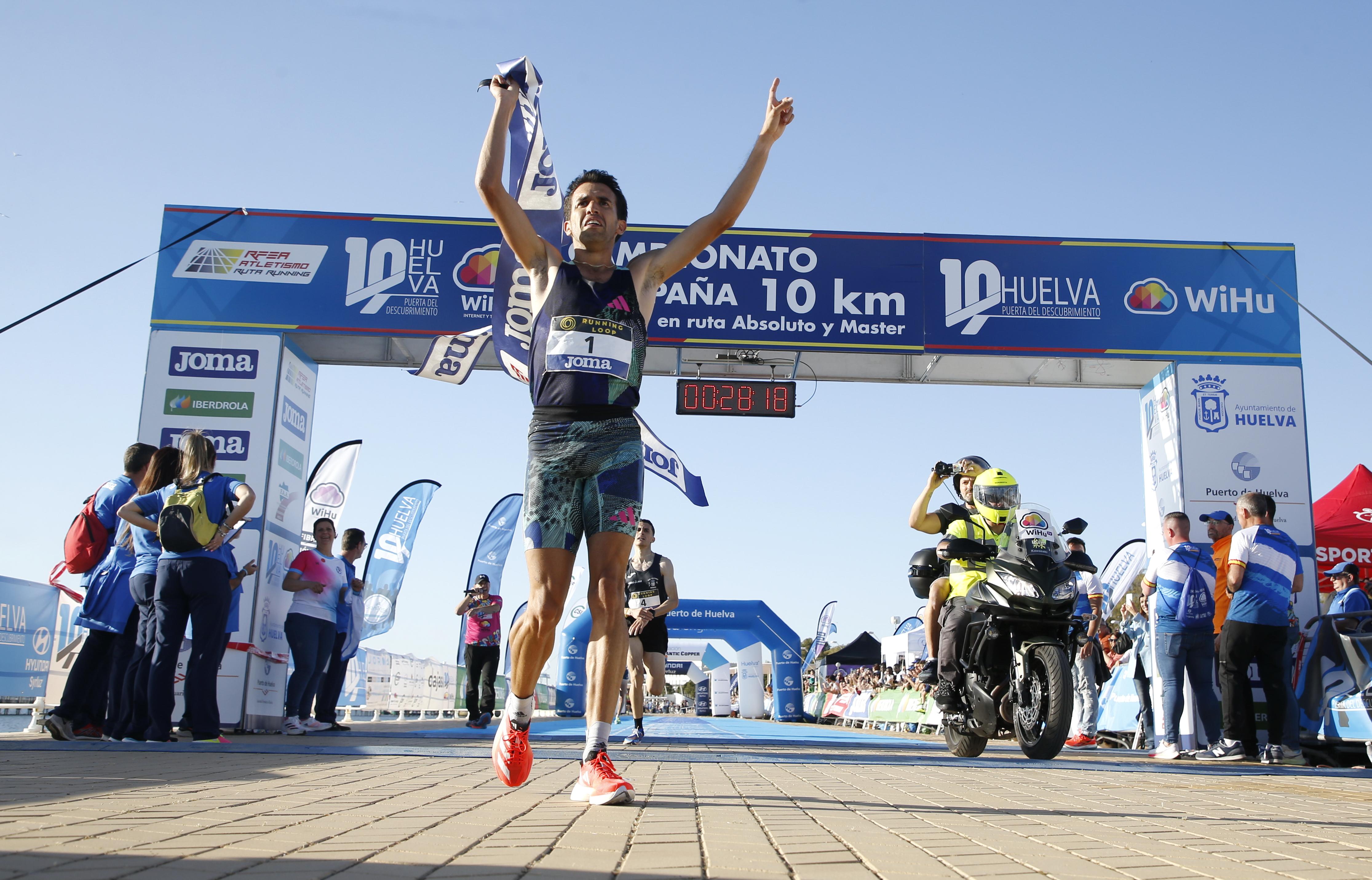 Jesús Ramos ganando el título de 10km
