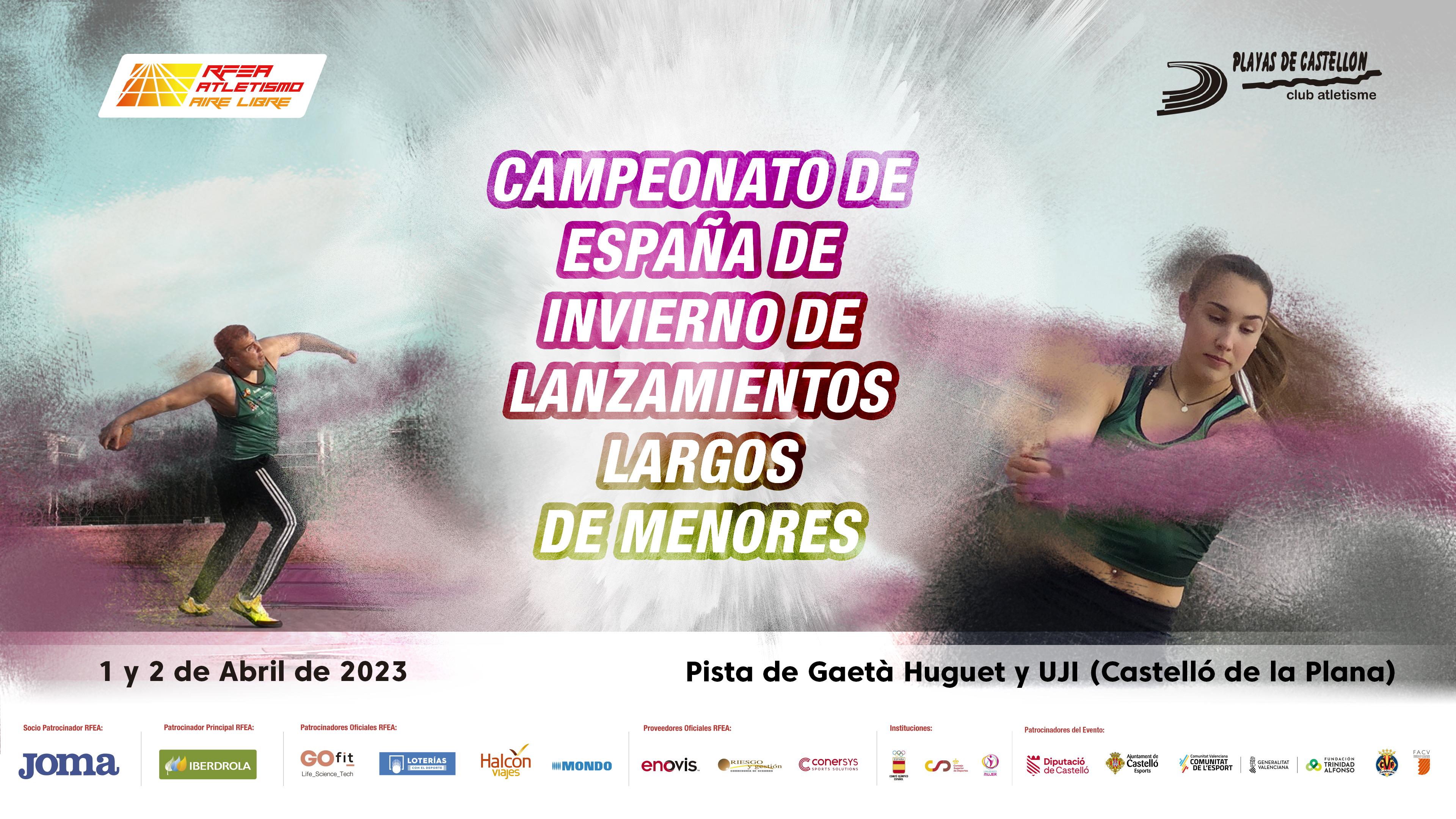 Cartel Campeonato España de Lanzamientos Largos de Menores