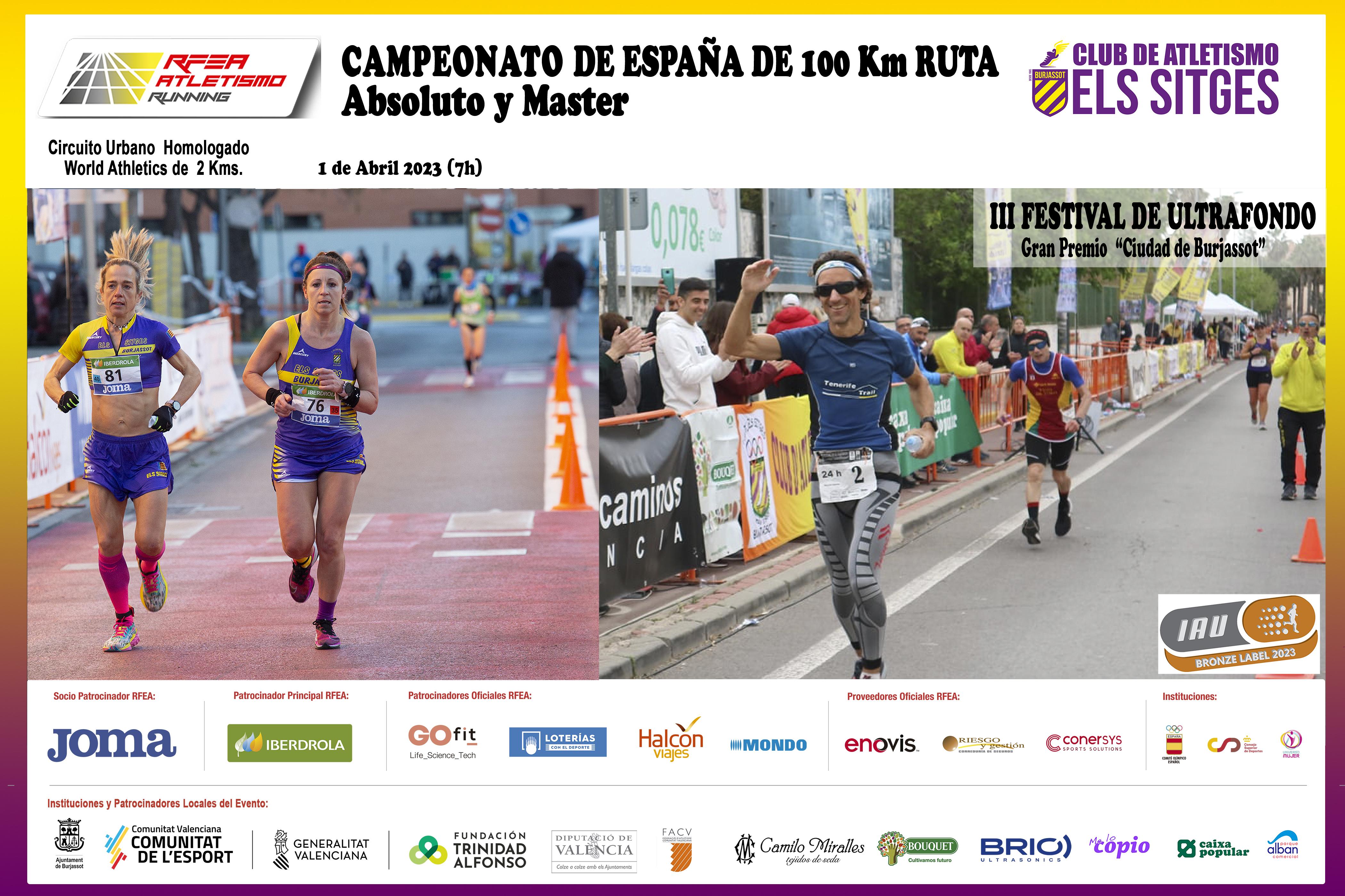 cartel Campeonato 100 km ruta Burjassot