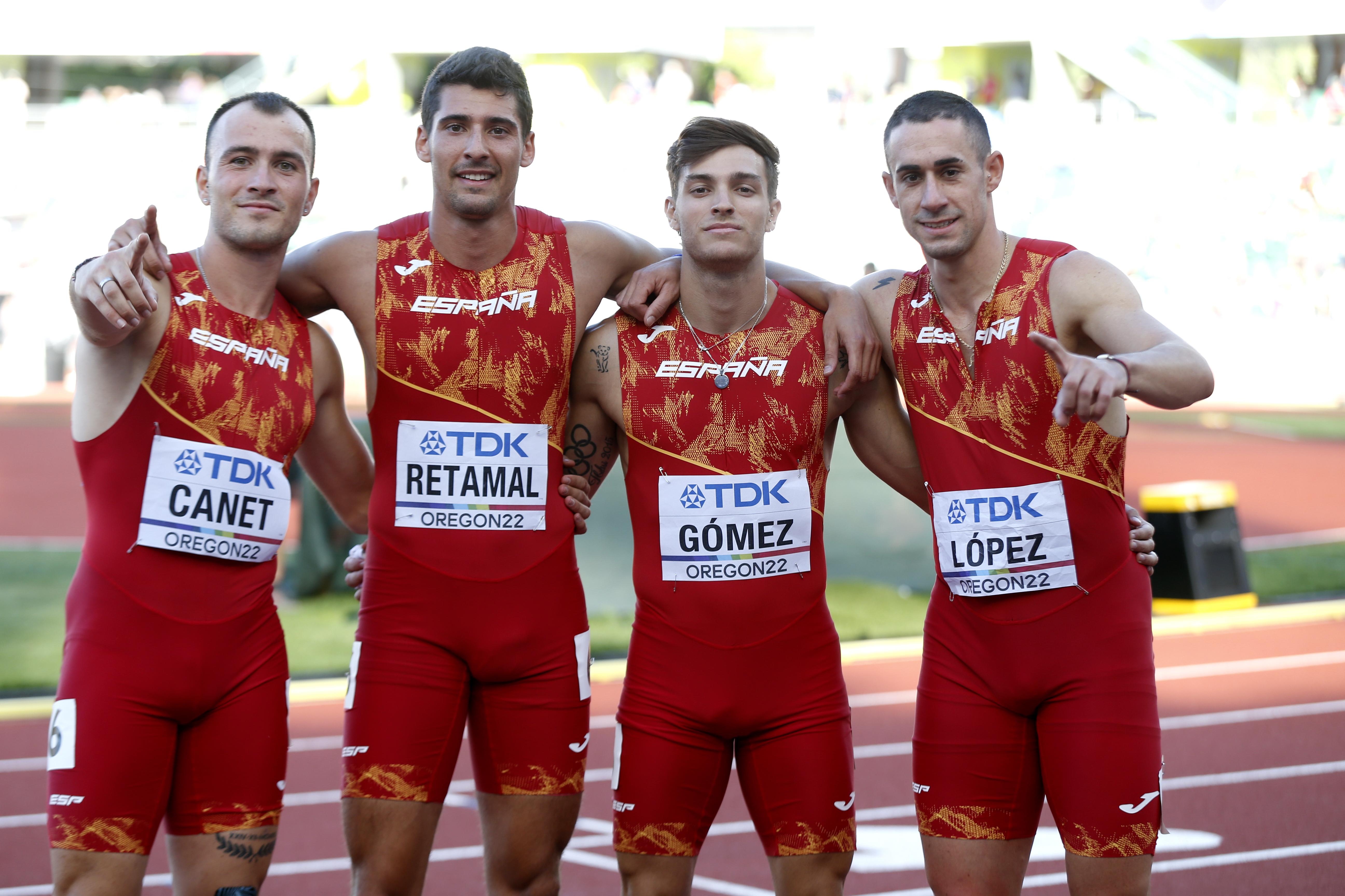 4x100 masculino de España Atletismo en el Mundial de Oregón