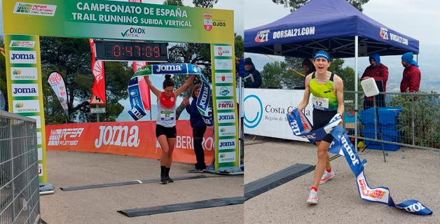 Campeones de Trail running Subida Vertical