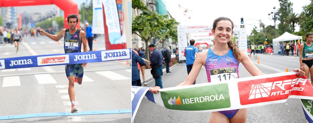 Jesús Ramos y Alicia Berzosa, campeones de 5km