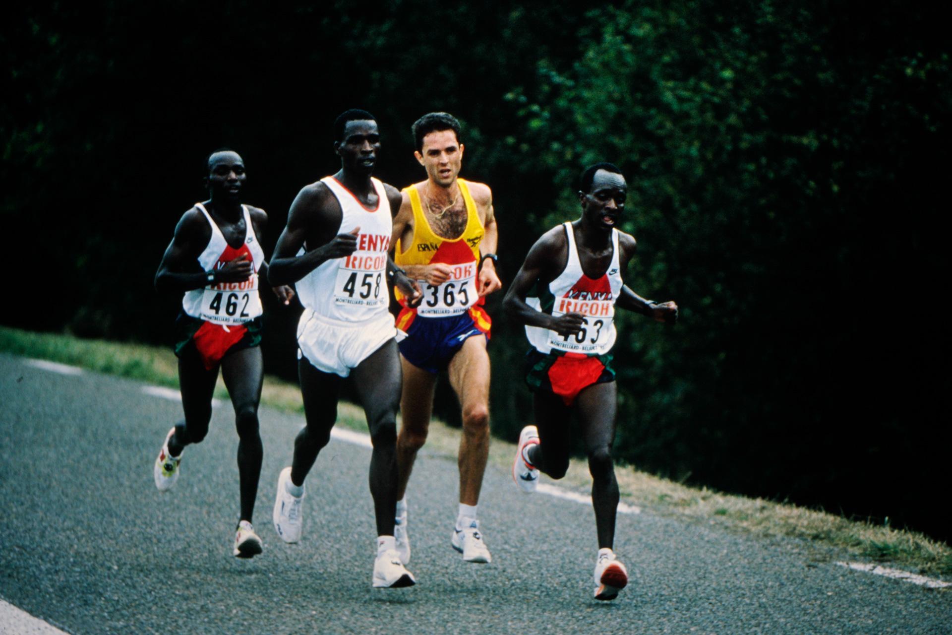 Antonio Serrano en el Mundial de Medio Maratón de 1995