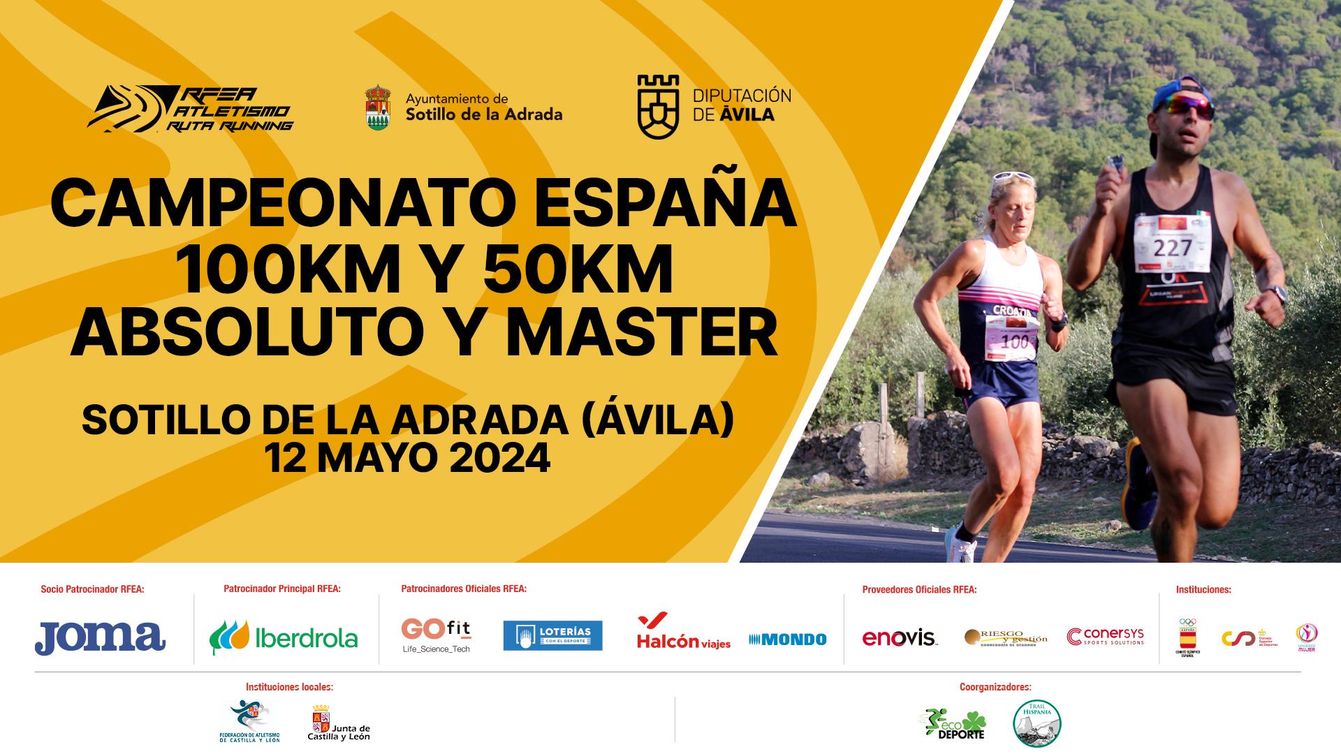 cartel cto. ESP 50 km y 100 km