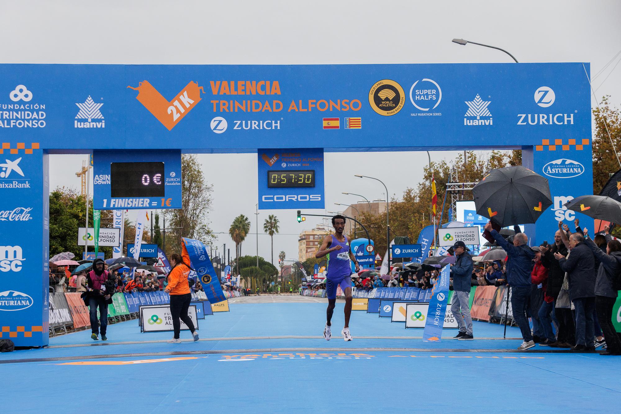 Kejelcha récord del mundo medio maratón Valencia