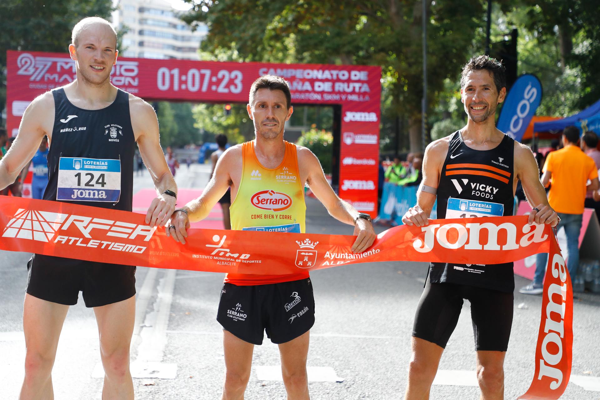 Medio maraton Albacete Podio masculino