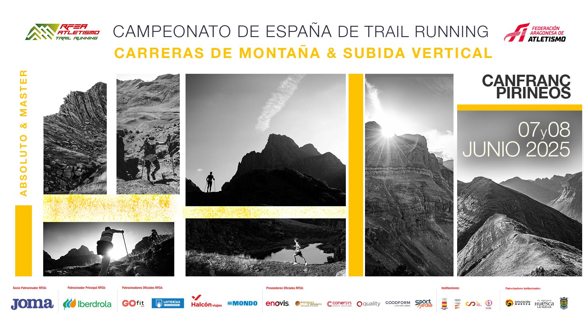 cartel canfranc 2025 Cto. ESP subida vertical y Carreras de Montaña