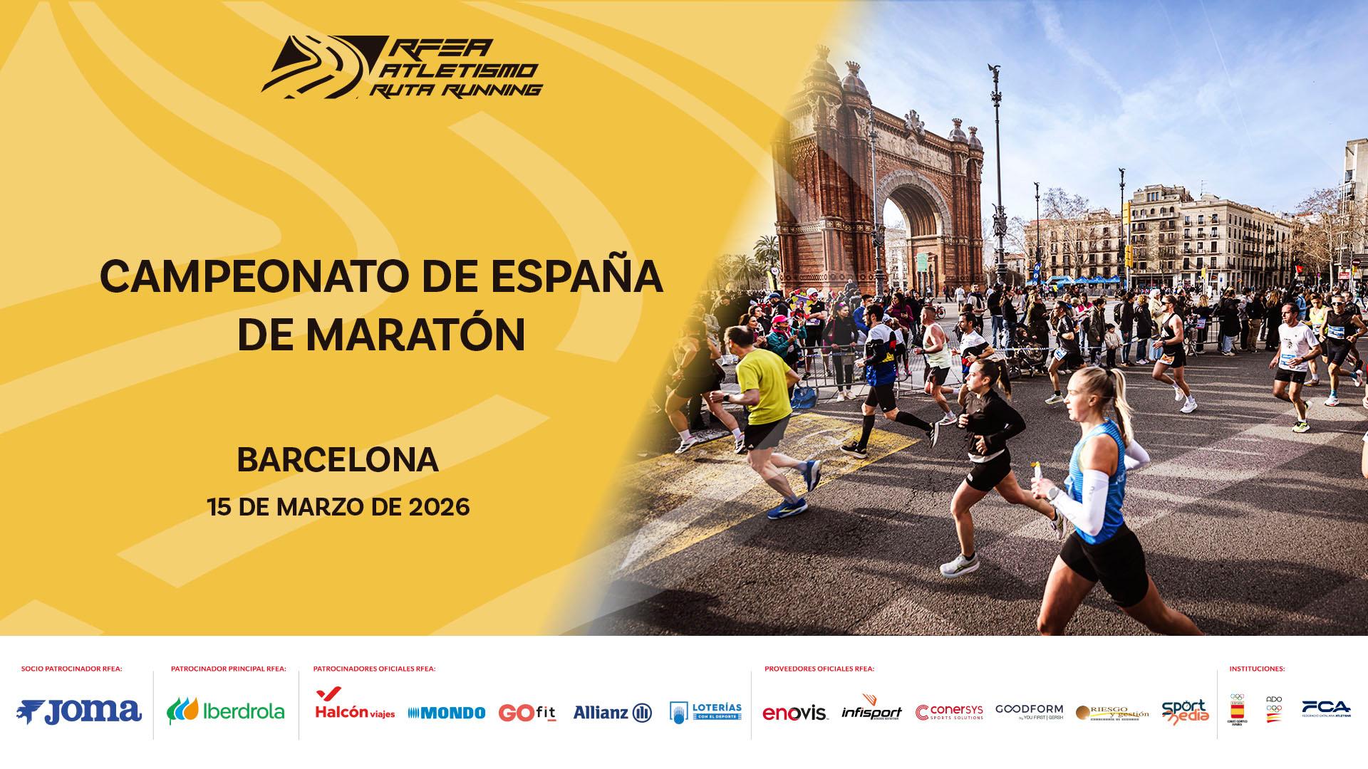 cartel Cto ESP maraton Barcelona 2026