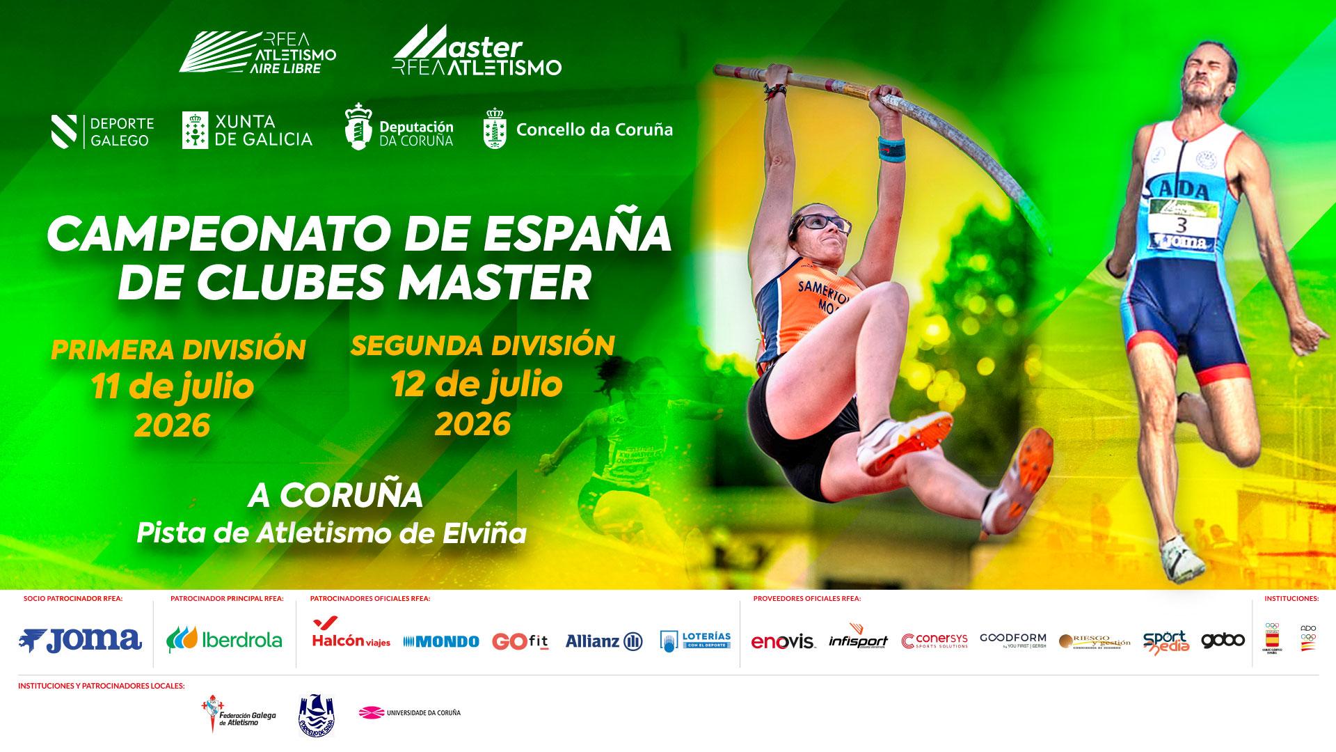 cartel Cto. ESP Master clubes A Coruña