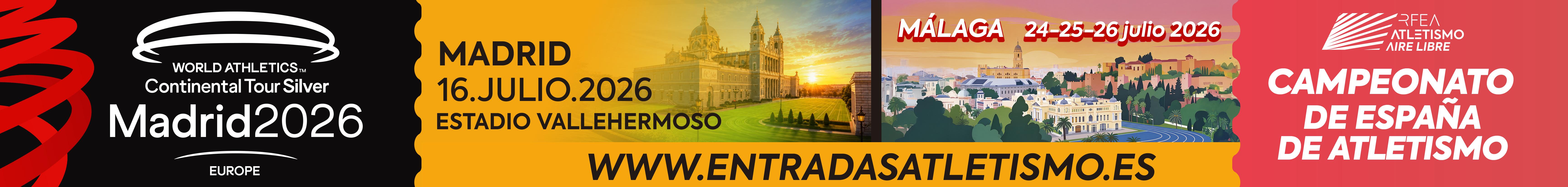 banner Venta entrada WACT Madrid 2026 y Cto ESp absoluto Malaga 2026