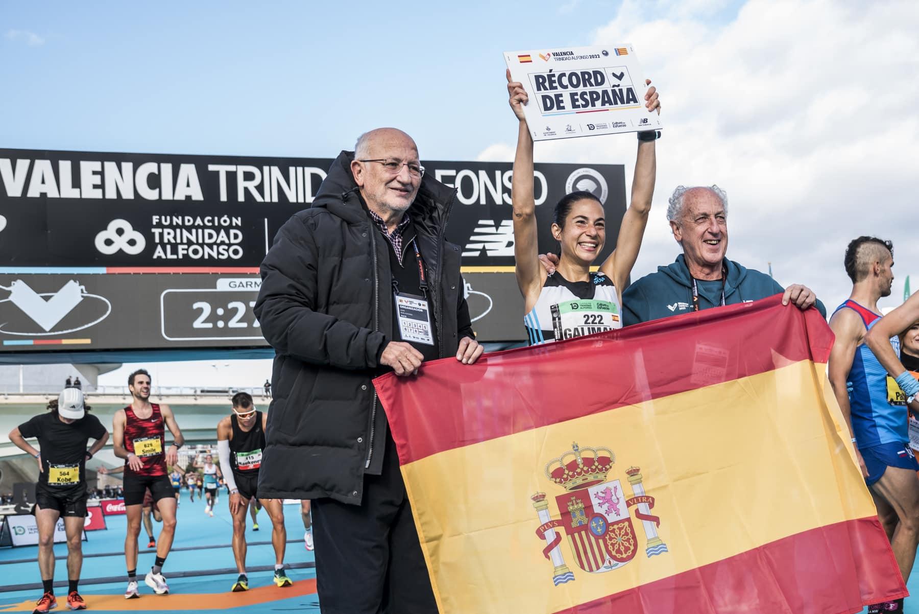 Marta Galimany, tras batir el récord de España de maratón