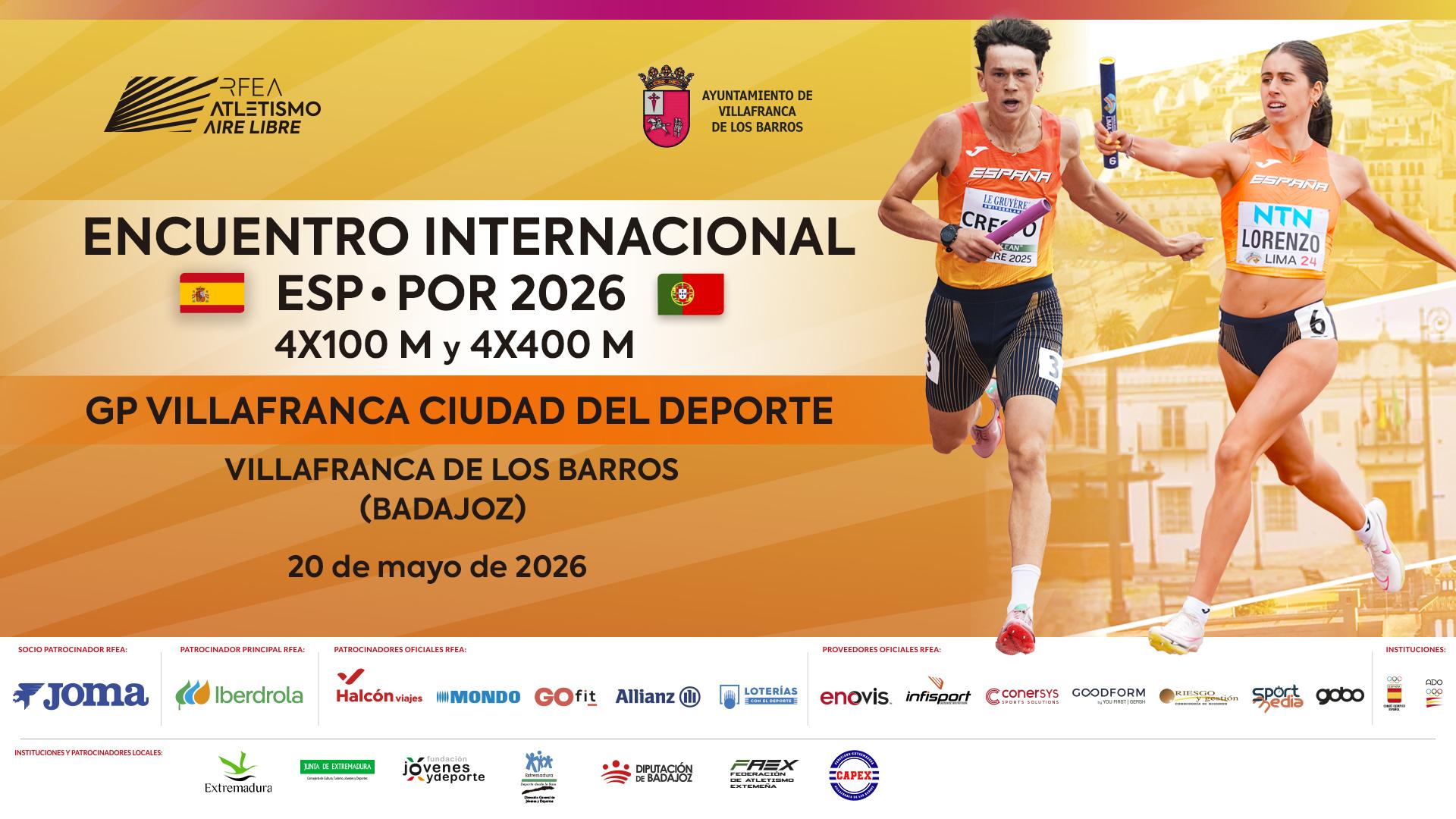 cartel ESP-POR Relevos Villafranca de los Barros