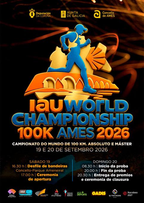 cartel Campeonato del Mundo IAU de 100 km - Ames