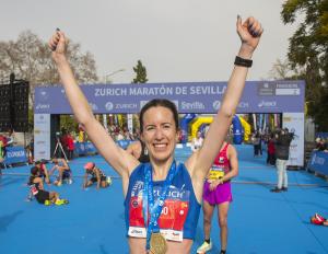 Meritxell Soler, maratoniana a lo grande en Sevilla