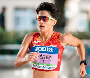 Los espectaculares parciales del récord de María Pérez Los espectaculares parciales del récord de María Pérez