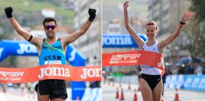 Miguel Ángel Lopez y Antía Chamosa, campeones de 35 km marcha