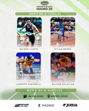 Belocian, Simonelli, Llopis y Beard, vallistas de lujo para Madrid 