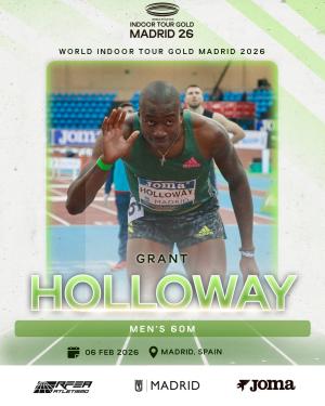 El ‘invencible’ Grant Holloway vuelve a Madrid 
