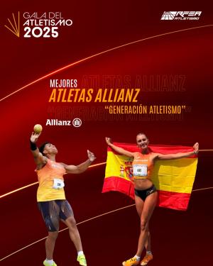 Aitana Alonso y Hugo Casañas, mejores atletas Allianz Generación Atletismo 2025
