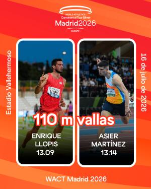 Electrizante 110 m vallas masculino en Vallehermoso